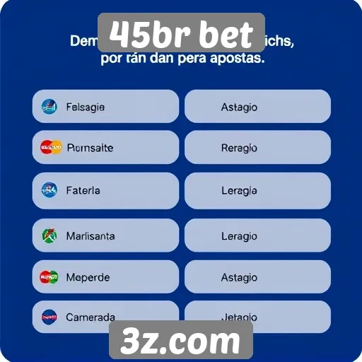 Métodos de pagamento aceitos no 45br bet